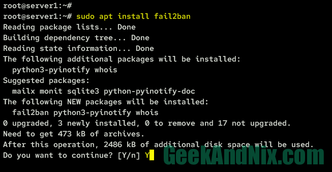 Installing fail2ban on Ubuntu