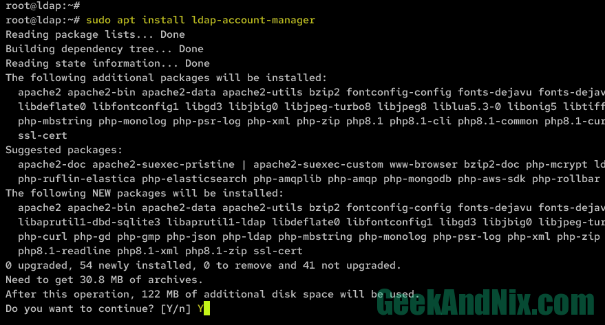 Installing LAM (LDAP Account Manager) on Ubuntu Server