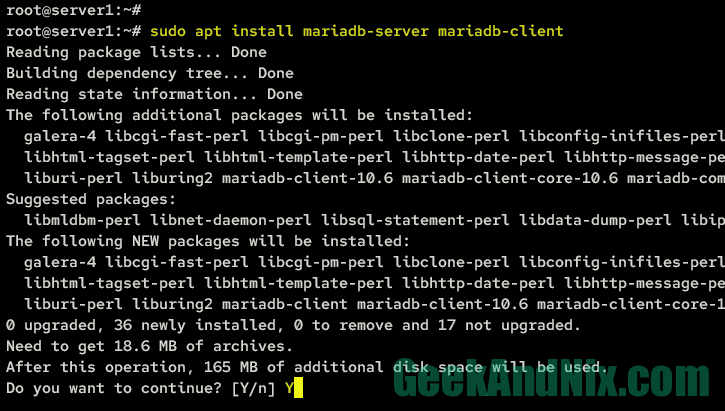 Installing MariaDB via Ubuntu repository