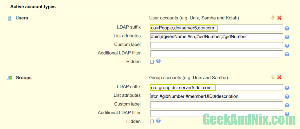 Configuring OpenLDAP base user and group via LAM