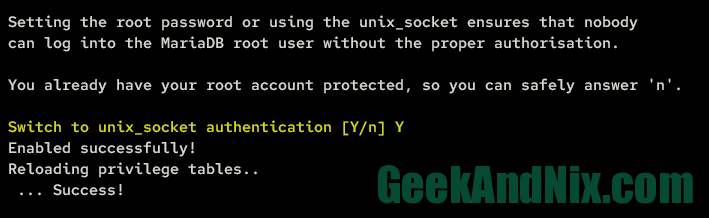 Enable unix_socket authentication
