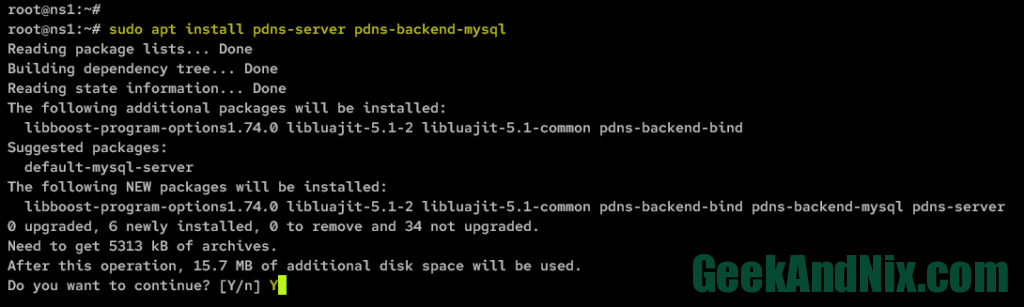Installing PowerDNS on Ubuntu Server