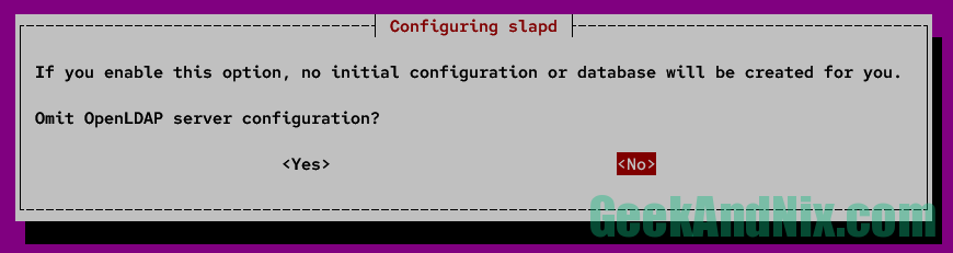 Configuring slapd