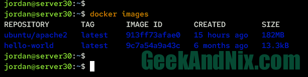 List downloaded Docker images