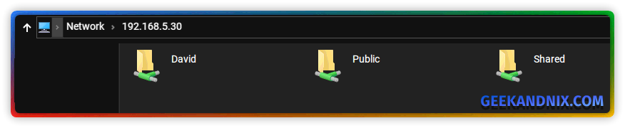 Accessing Samba shared folders via File Explorer on Windows