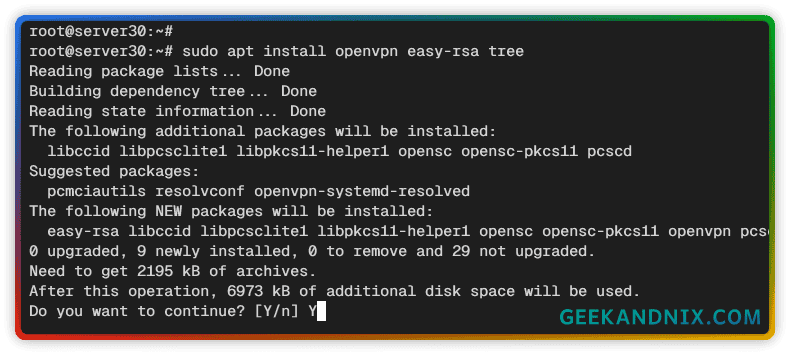 Installing OpenVPN and easy-rsa to Ubuntu