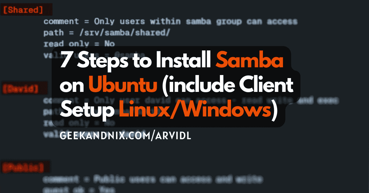 How to Install and Use Samba on Ubuntu 24.04/22.04 Server