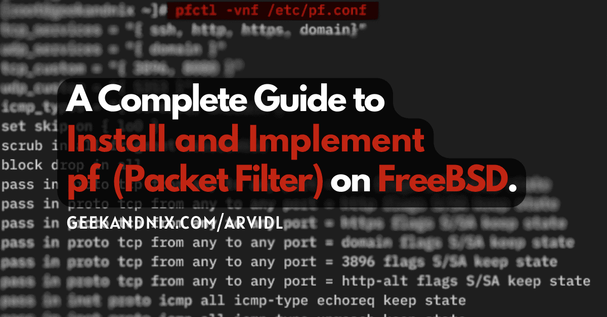 How to Set Up and Manage PF Firewall on FreeBSD 14