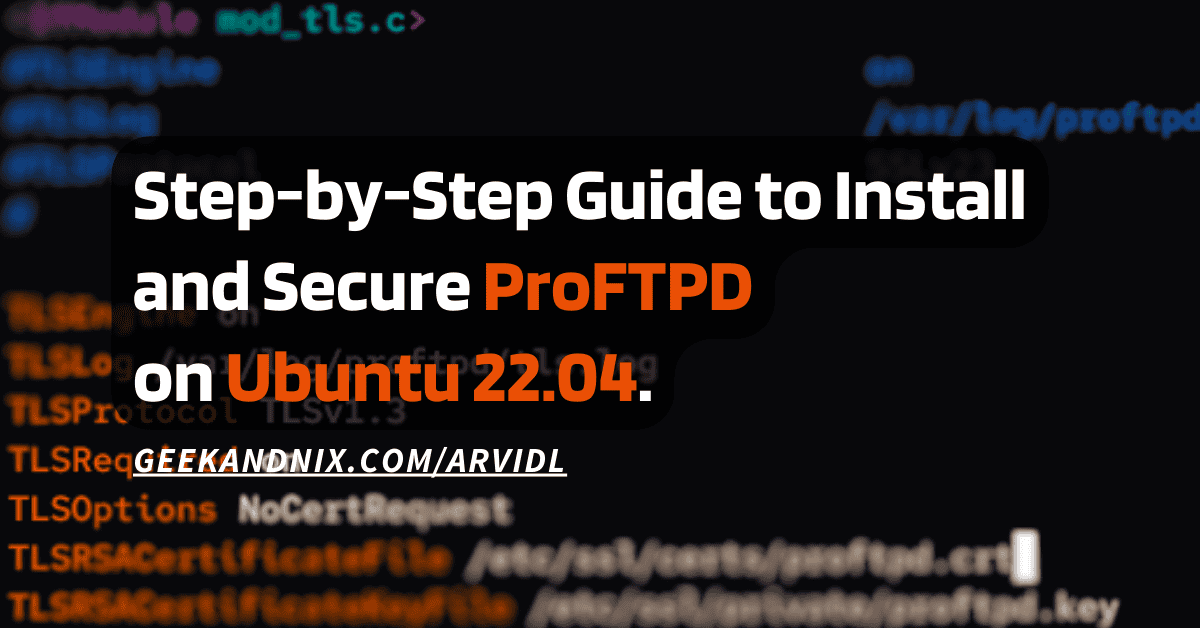 How to Install ProFTPD on Ubuntu 24.04/22.04 Server