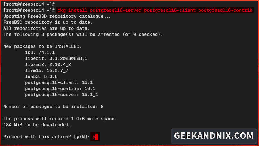 Installing PostgreSQL 16 on FreeBSD