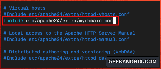 Adding virtual host on Apache