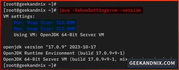 Checking Java max heap memory based on javavmwrapper JAVA_OPTS
