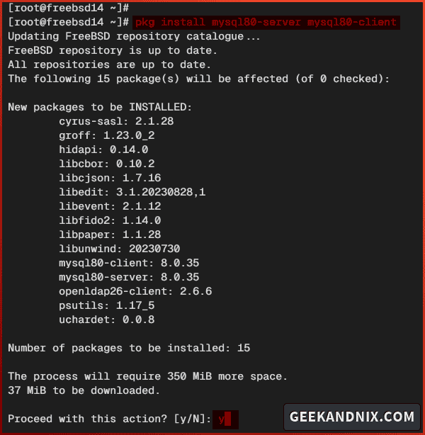 Installing MySQL Server 8.0 on FreeBSD