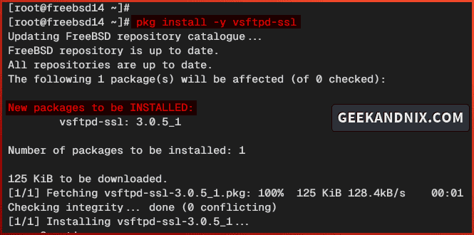 Installing vsftpd on FreeBSD 14