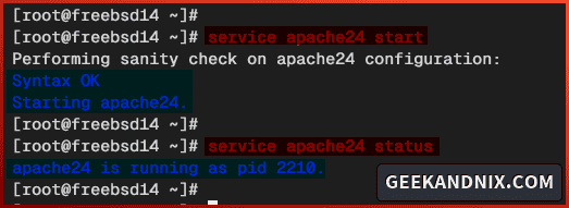 Verifying Apache web server