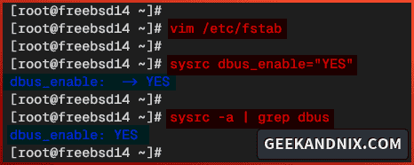 Enable and verify dbus service