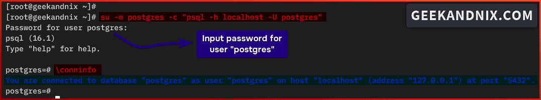 Verifying PostgreSQL authentication