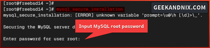 Securing MySQL Server via mysql_secure_installation utility