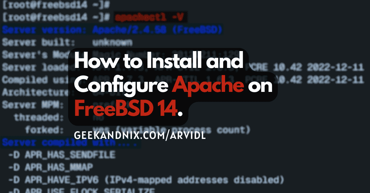 Apache: A Guide to Install and Configure on FreeBSD 14