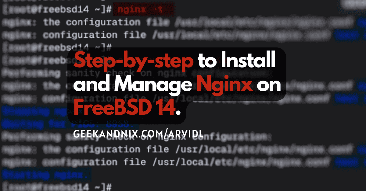 How to Install and Configure Nginx on FreeBSD 14