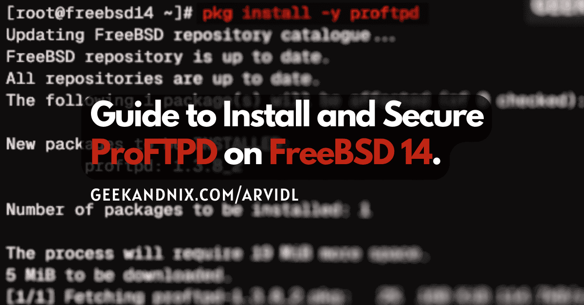 How to Install and Secure ProFTPD on FreeBSD 14