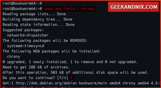 Installing chrony on Debian