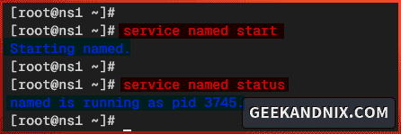 Start and verify BIND named service on FreeBSD