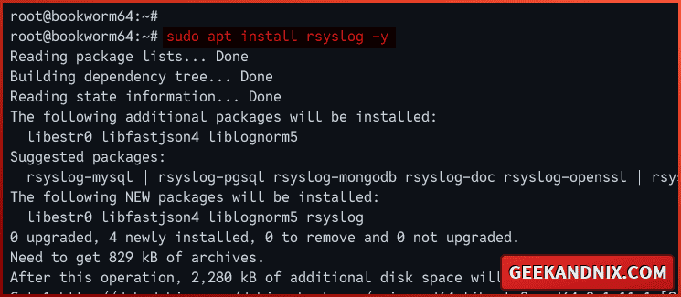 Installing rsyslog