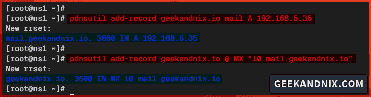 adding sub-domain for mail server and setup MX record