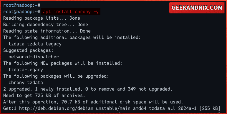 Installing chrony on Debian client