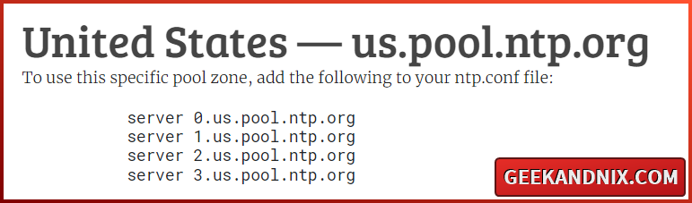 Selecting NTP server sources via ntppool.org