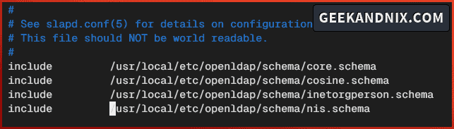 Adding basic schema to OpenLDAP server