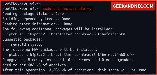 Installing UFW (Uncomplicated Firewall) on Debian