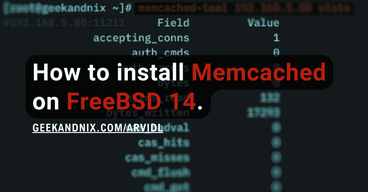 How to Install and Secure Memcached on FreeBSD 14