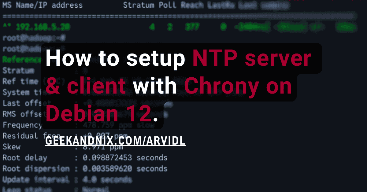 How to Install Chrony as NTP Server and Client on Debian 12