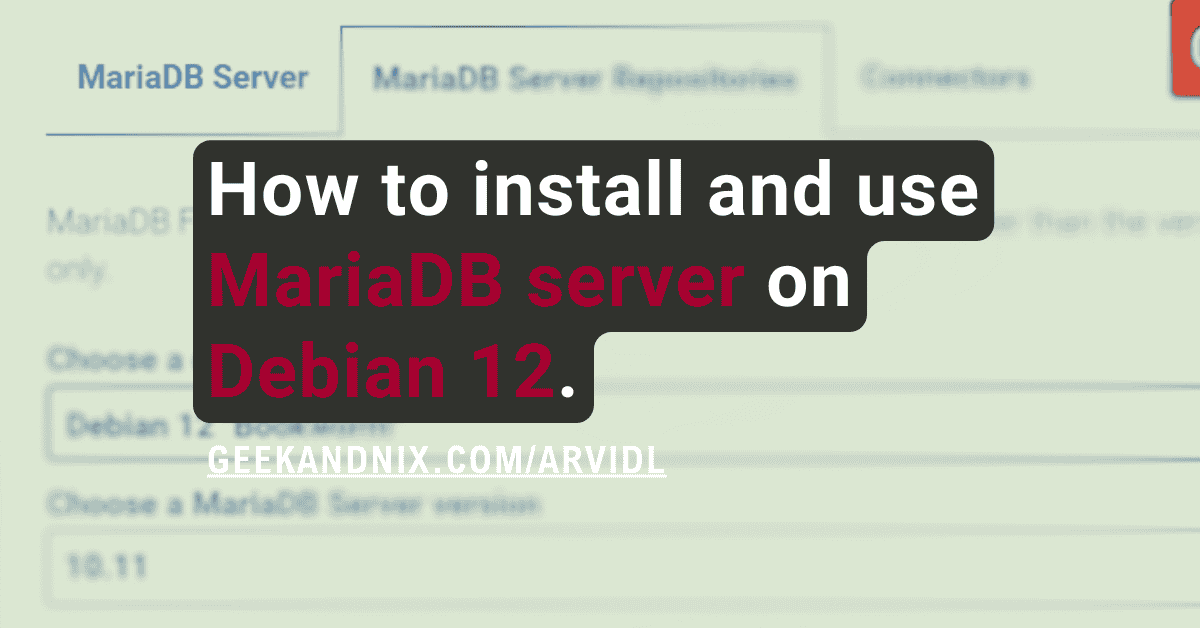 How to Install and Use MariaDB on Debian 12