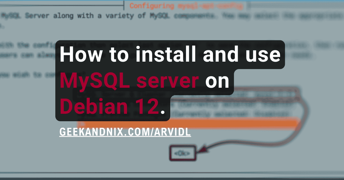 How to Install and Use MySQL 8.0 on Debian 12