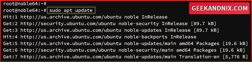 Updating ubuntu repository