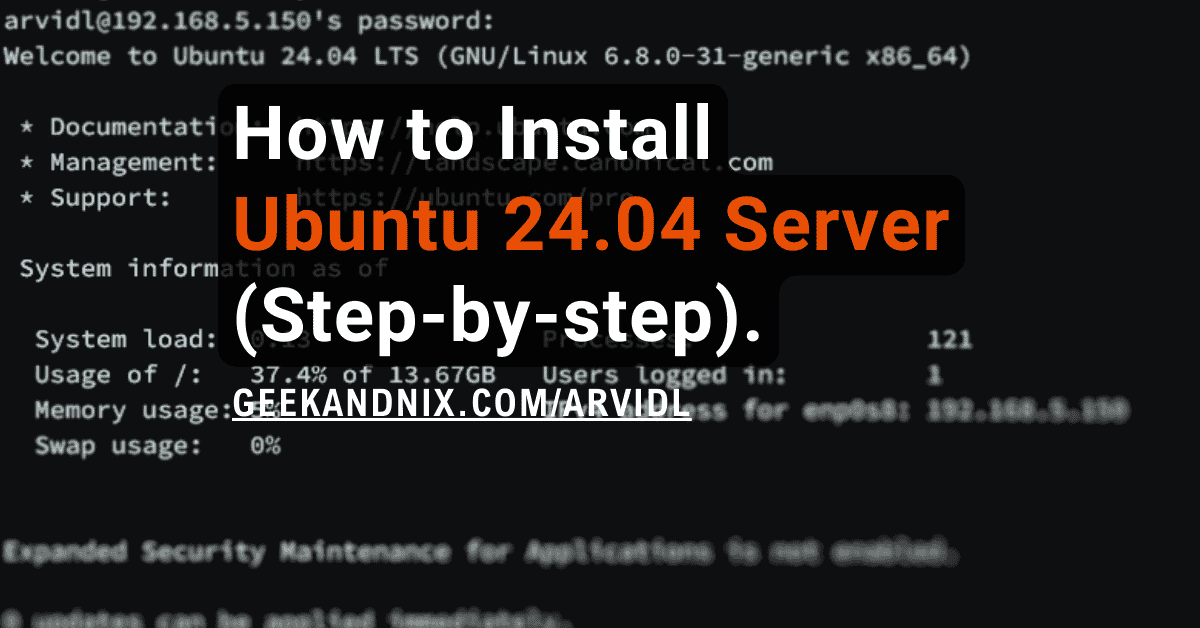 How to Install Ubuntu 24.04 Server (Step-by-Step)