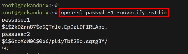 Generating password for vsftpd users