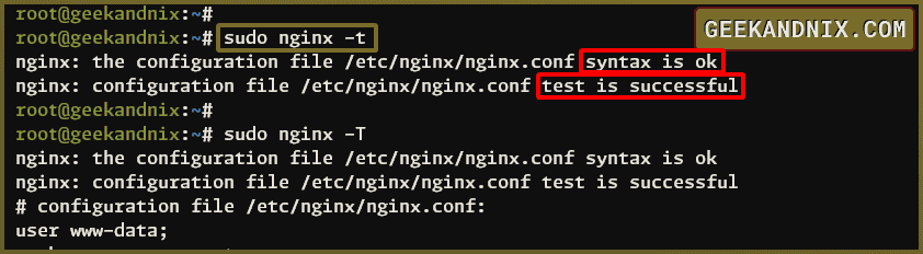 Testing Nginx syntax