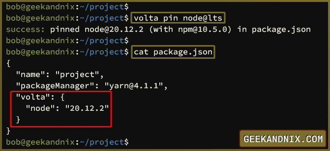 Pinning specific Node.js version to your project with Volta