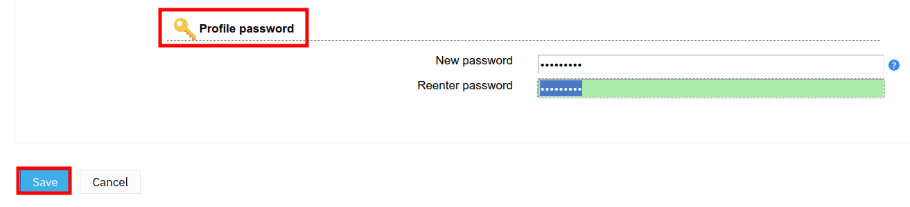 Change profile password for LAM