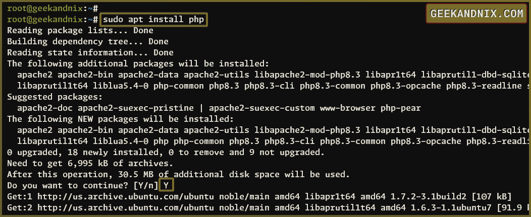Installing PHP 8.3 through Ubuntu repository