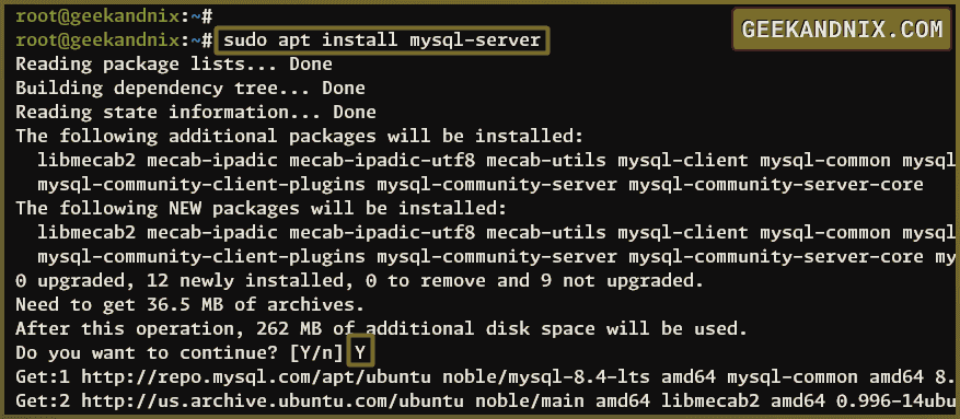 Installing MySQL 8.4 through MySQL repository
