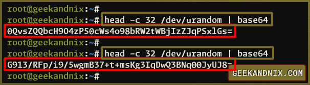 Generating random password through command line