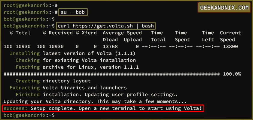 Installing Volta on Ubuntu